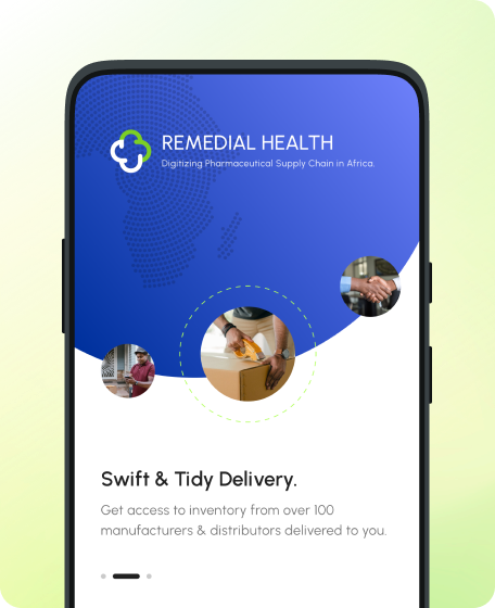 Remedial Health App Wholesale Suplly Chain Screen